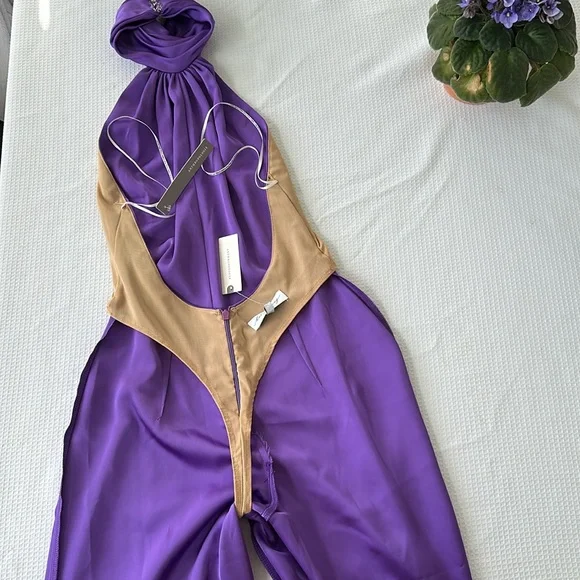 New Anthropologie Katie May The Robbie Open-Back Halter Jumpsuit, Size XS - Picture 12 of 16